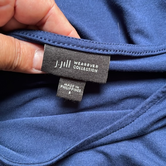 J. Jill Wearever Collection 3/4 Sleeve Navy Blue Casual Basic Top Size S - Picture 8 of 13